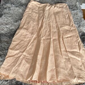 Tara Jarmon Light Peach A-Line linen Skirt